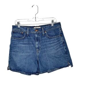 Madewell Relaxed Mid Length Denim Shorts 100% Cotton Medium Wash Blue Size 28